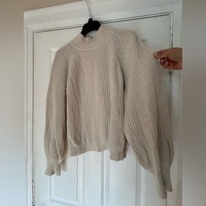 100% cotton cream knit sweater
